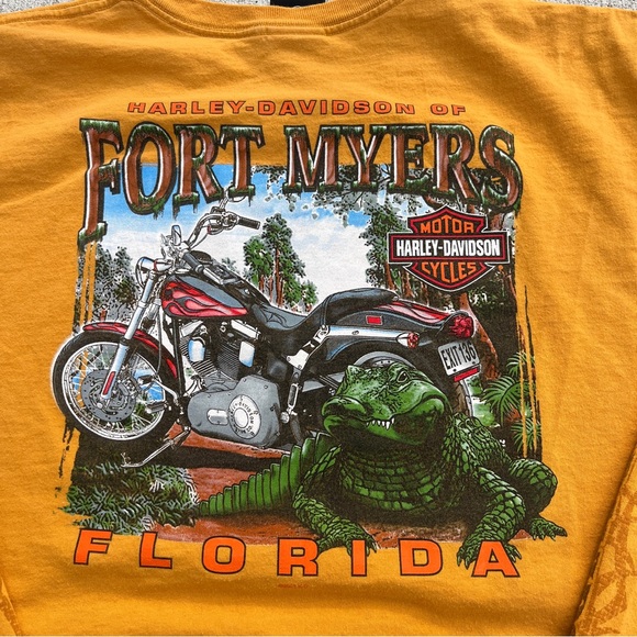 2000s Harley Davidson Motorcycles Long Sleeve T-shirt Size 2XL Florida - Picture 7 of 9